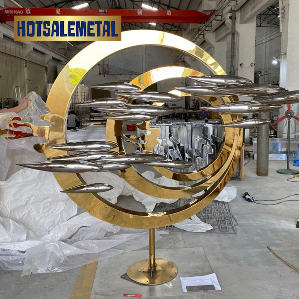 Stainless steel art decorative sculpture customization