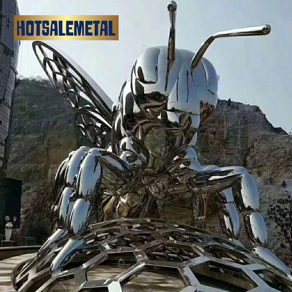 Modern abstract stainless steel sculpture customization