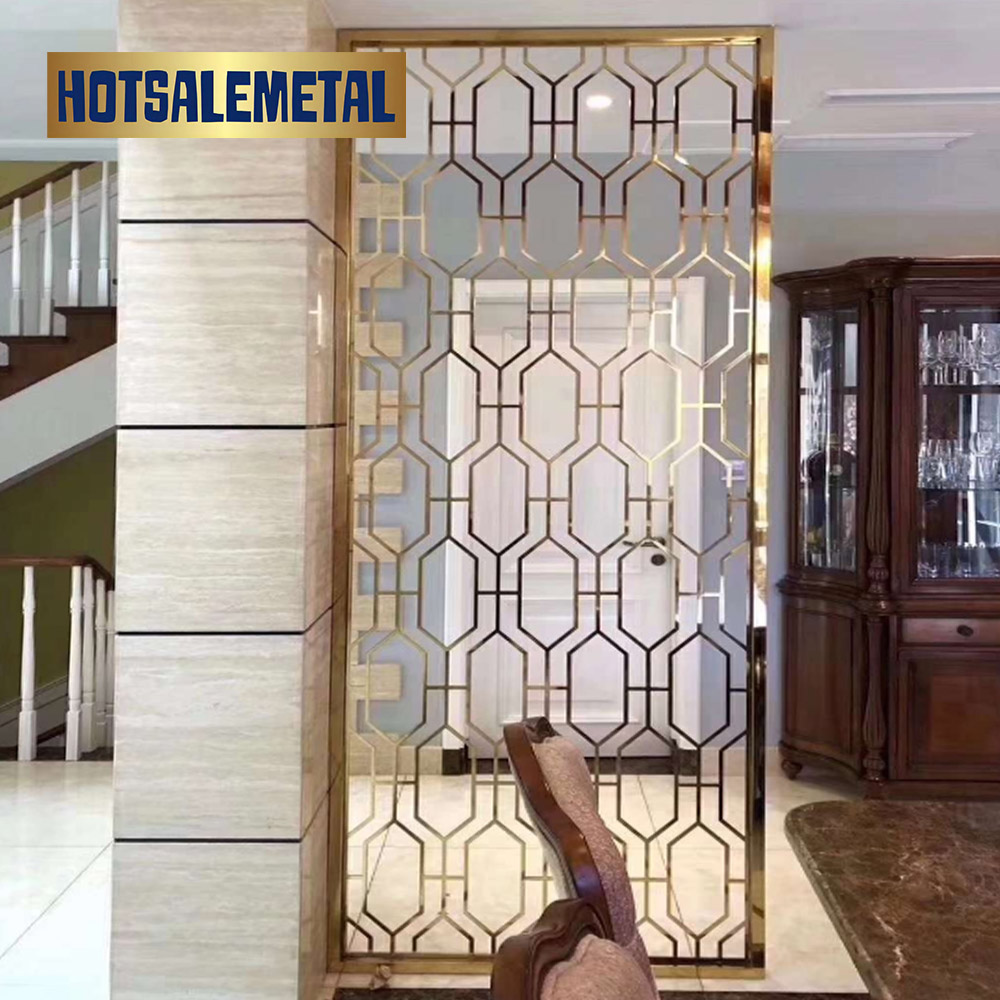 Modern minimalist stainless steel partition screen designs