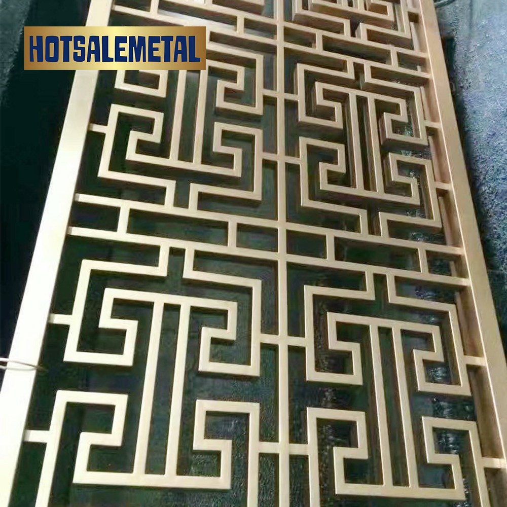 Customized curved stainless steel partition screen