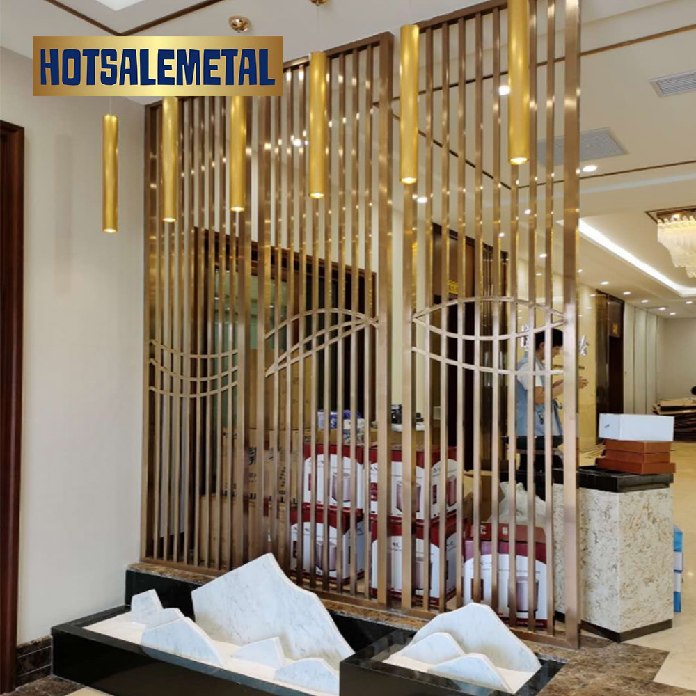 Customized curved stainless steel partition screen