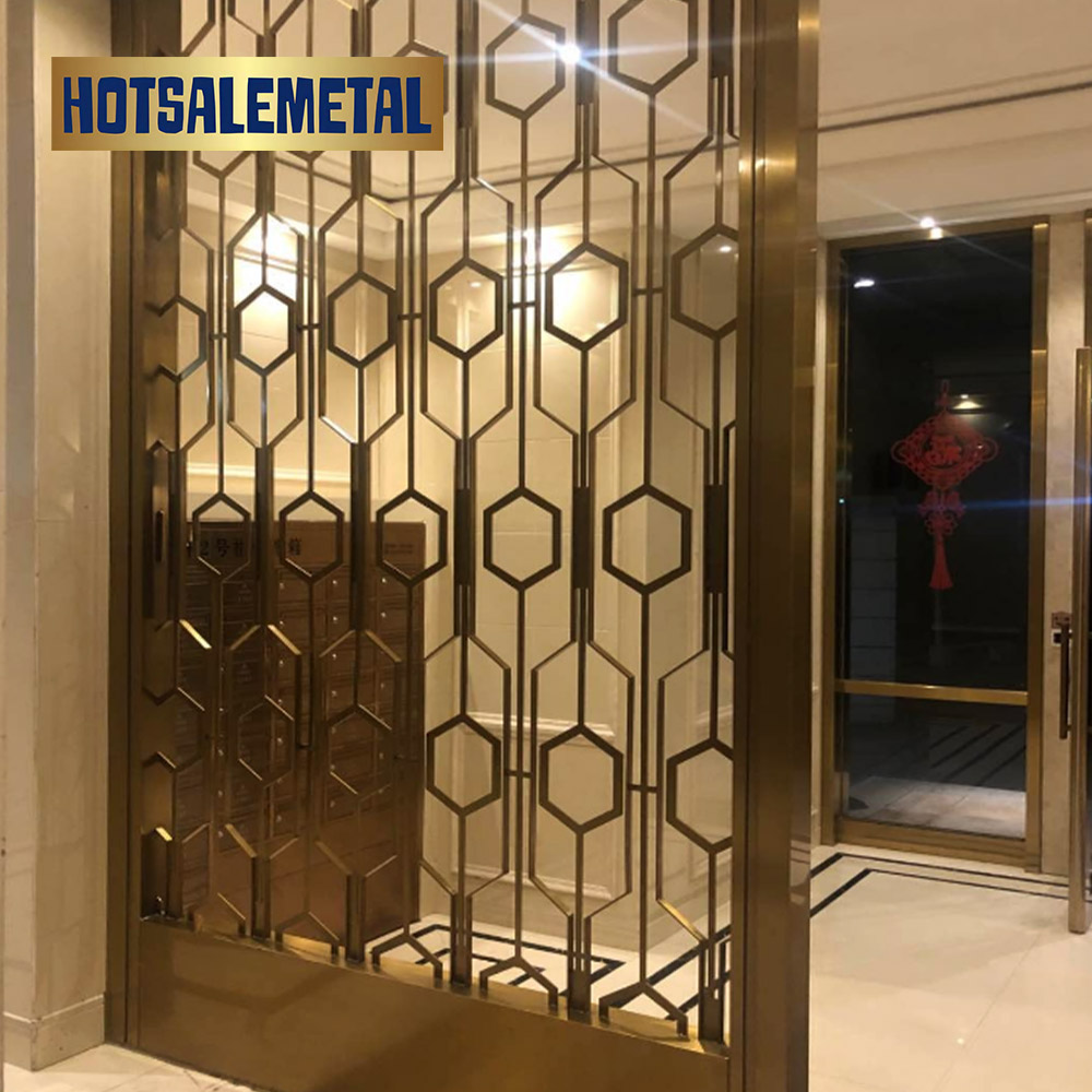 Modern minimalist stainless steel partition screen designs