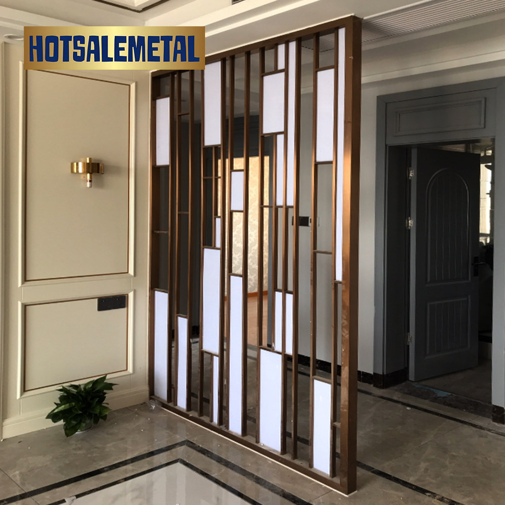 Modern minimalist stainless steel partition screen designs